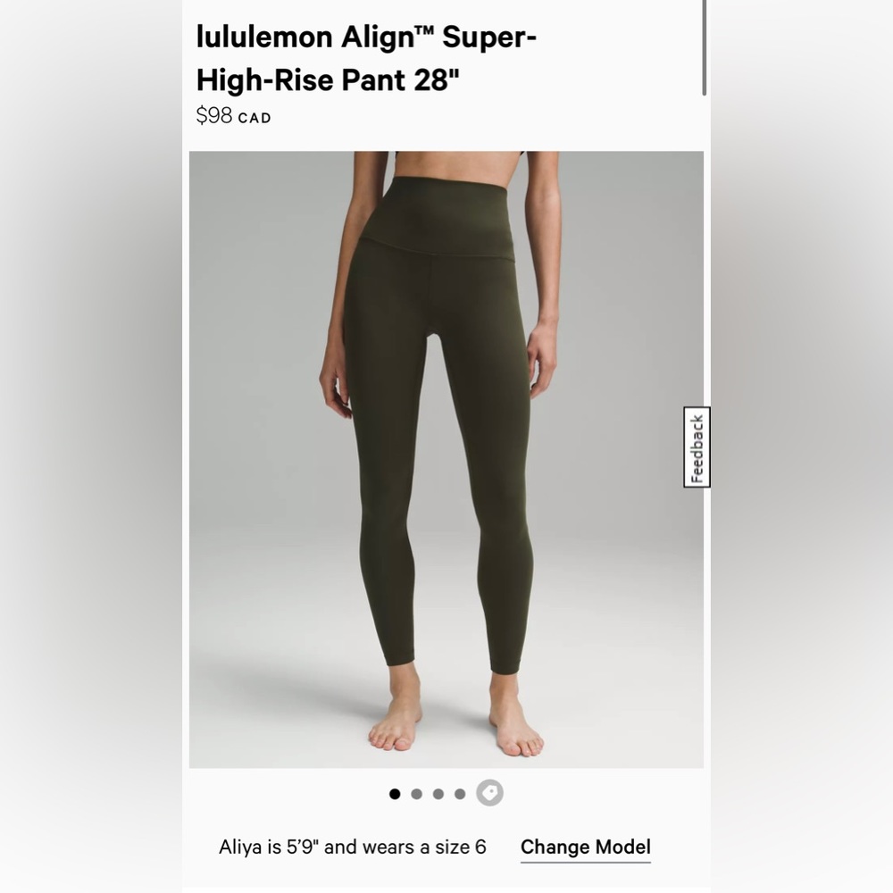 lululemon Align Super-High-Rise Leggings in Olive Green